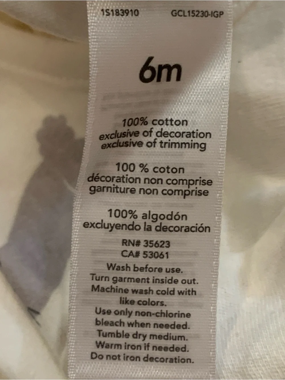 Carter's Baby Size 6 months Bunny Footed Sleeper Cotton PJ Pajamas
